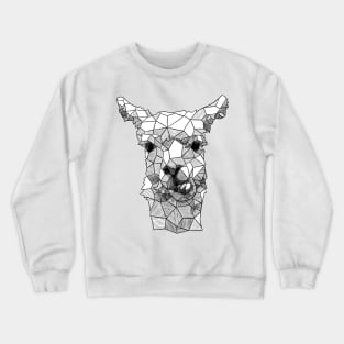 Silly Llama Geometric Sketch Crewneck Sweatshirt